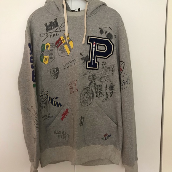 NWT Polo Ralph Lauren Graphic Fleece Hoodie - Picture 4 of 8